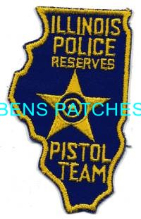 ILLINOIS,ILLINOIS POLICE RESERVES PISTOL TEAM 1 STATE SHAPED_wm